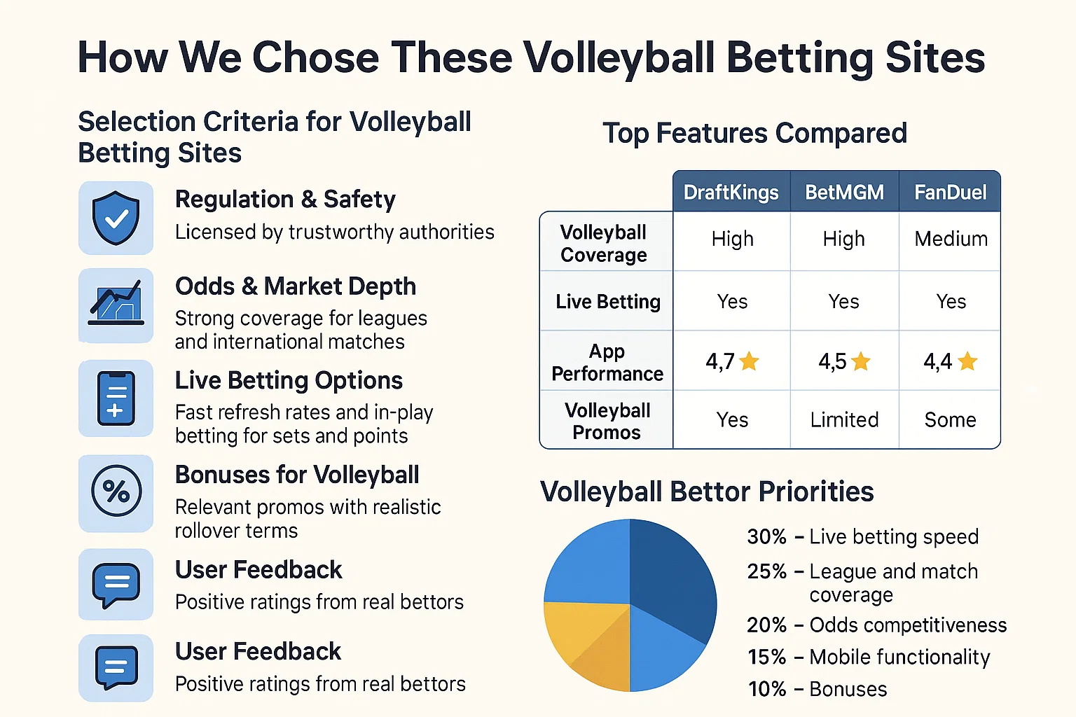 How We Chose These Volleyball Betting Sites